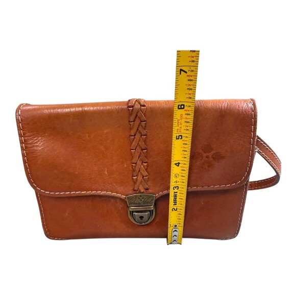 Patricia Nash British Tan Leather Bianco Crossbody Organizer Shoulder Handbag SE - Picture 5 of 16
